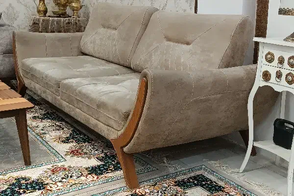 مبل ۸ نفره تخت شو همراه میز جلو مبلی و عسلی چوبی|مبلمان خانگی و میز عسلی|اسلامشهر, شهرک سعیدیه|دیوار