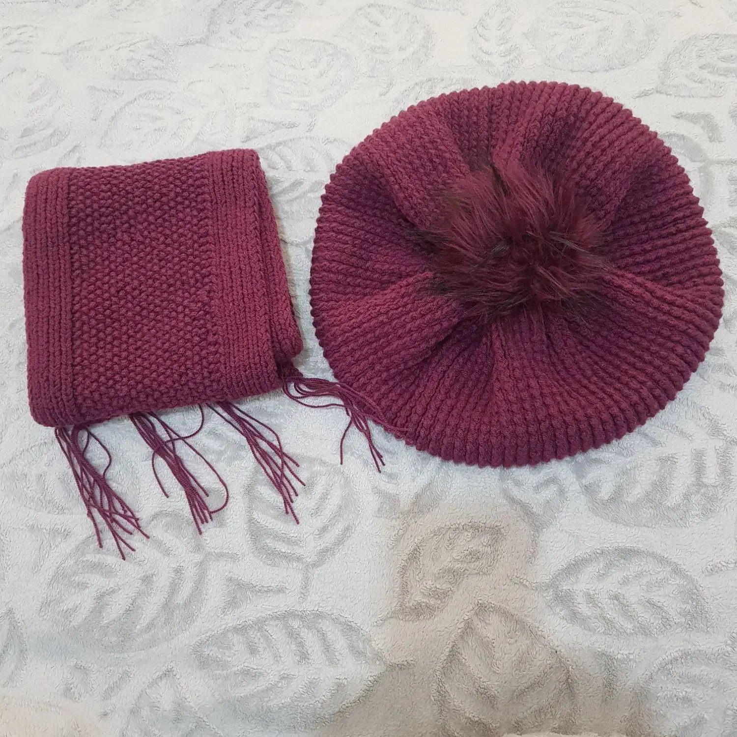 کلاه و شال بافتنی|لباس|یاسوج, |دیوار