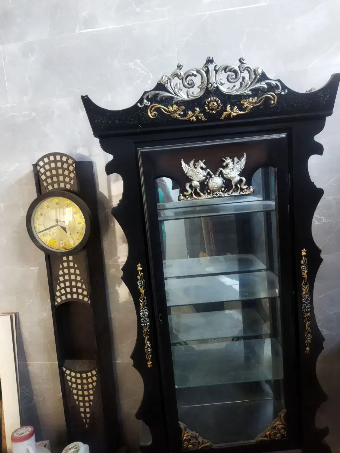 ساعت وویترین|بوفه، ویترین، کنسول|بوئین زهرا, |دیوار