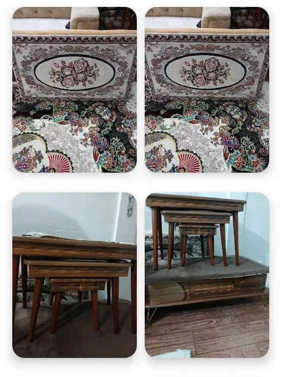 میز عسلی و 6عددپشتی|مبلمان خانگی و میز عسلی|باقرشهر, |دیوار