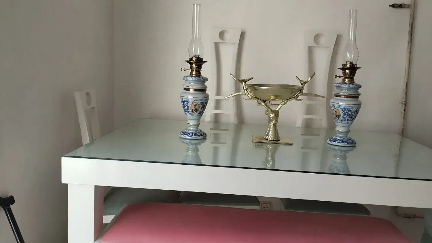 یک جفت چراغ قلم آبی بسیار شیک|کلکسیون اشیاء عتیقه|پرند, فاز ۵|دیوار