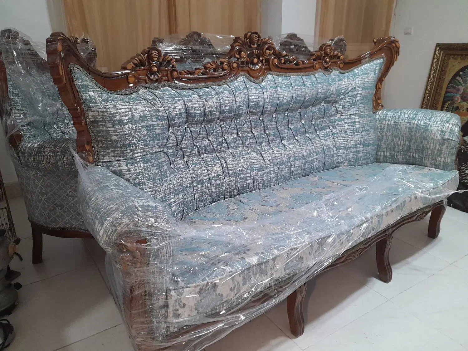 مبل نه نفره سلطنتی|مبلمان خانگی و میز عسلی|شیراز, علوم پزشکی|دیوار