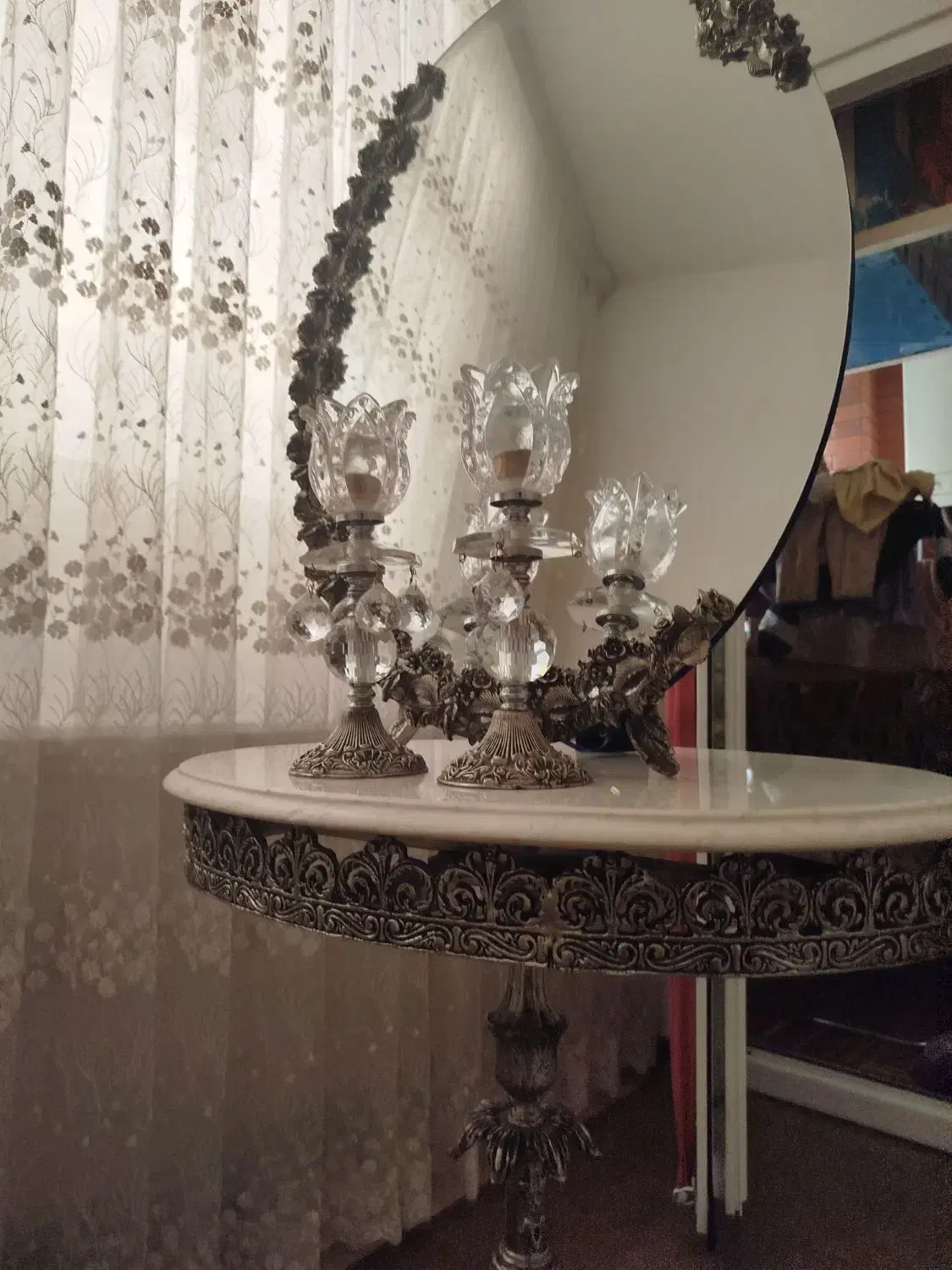 آیینه شمعدان نو|کلکسیون اشیاء عتیقه|مشهد, امیریه|دیوار