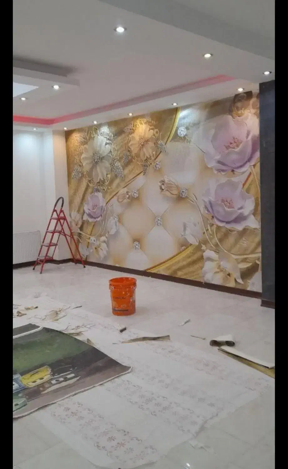 نصب کاغذ دیواری و نقاشی ساختمان|خدمات پیشه و مهارت|قرچک, مهدیه|دیوار