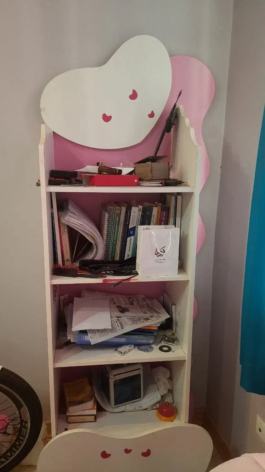 تخت ۲ متری و کتابخانه نوجوان تمام mdf همراه با تشک|تخت و سرویس خواب|کرج, فاز ۴ مهرشهر|دیوار