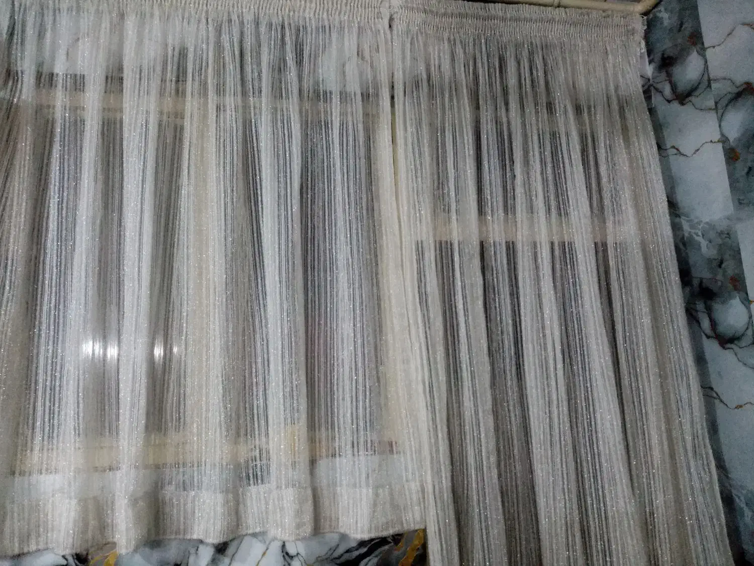 پرده تور سیم دوزی|پرده، رانر، رومیزی|مشهد, هنرور|دیوار