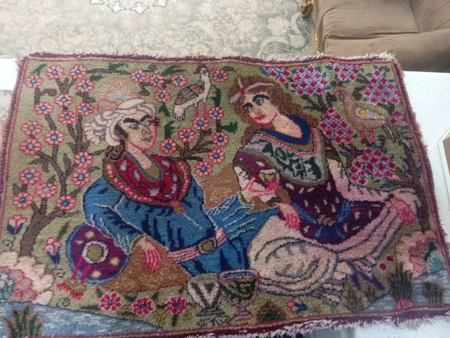 تابلو فرش دست بافت|تابلو فرش|گلستان (تهران), |دیوار