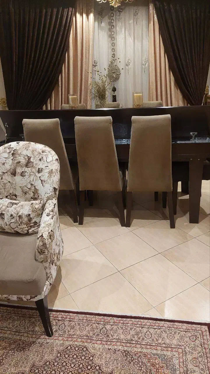 میز ناهار خوری ۸ نفره|میز و صندلی غذاخوری|رشت, لاکانی|دیوار