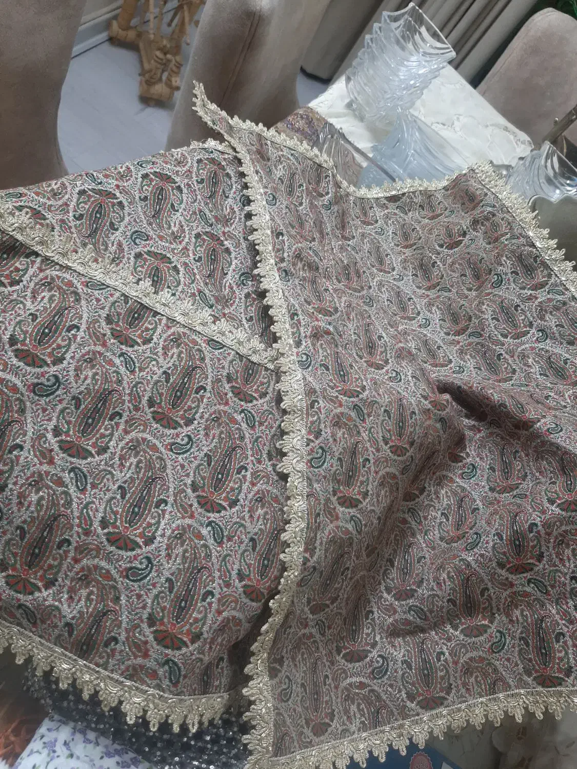 سرویس رومیزی ترمه|پرده، رانر، رومیزی|اصفهان, باغ فدک|دیوار