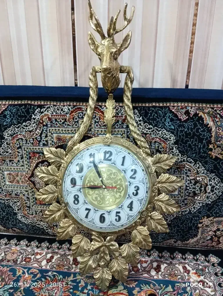 ساعت سنگین برنز اصل|ساعت دیواری و تزئینی|نهاوند, |دیوار