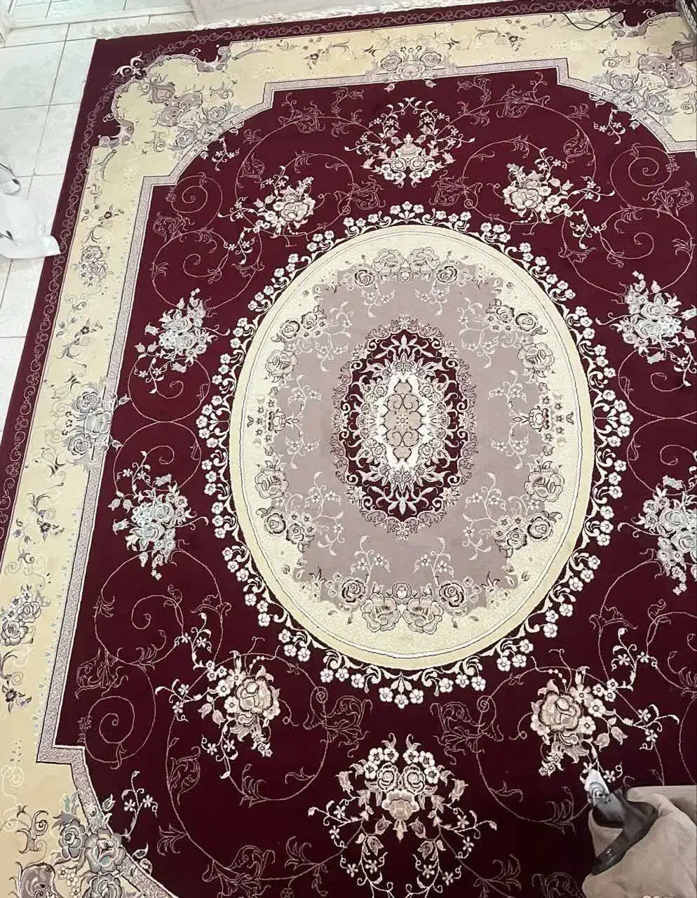 فرش ۱۲ متری زمینه لاکی|فرش|تیران, |دیوار