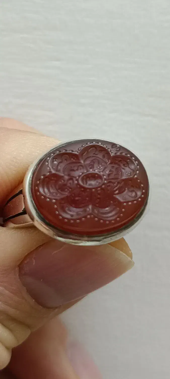 انگشتر نقره خط استاد ضابطی ۱۴ معصوم|جواهرات|خرم‌آباد, |دیوار