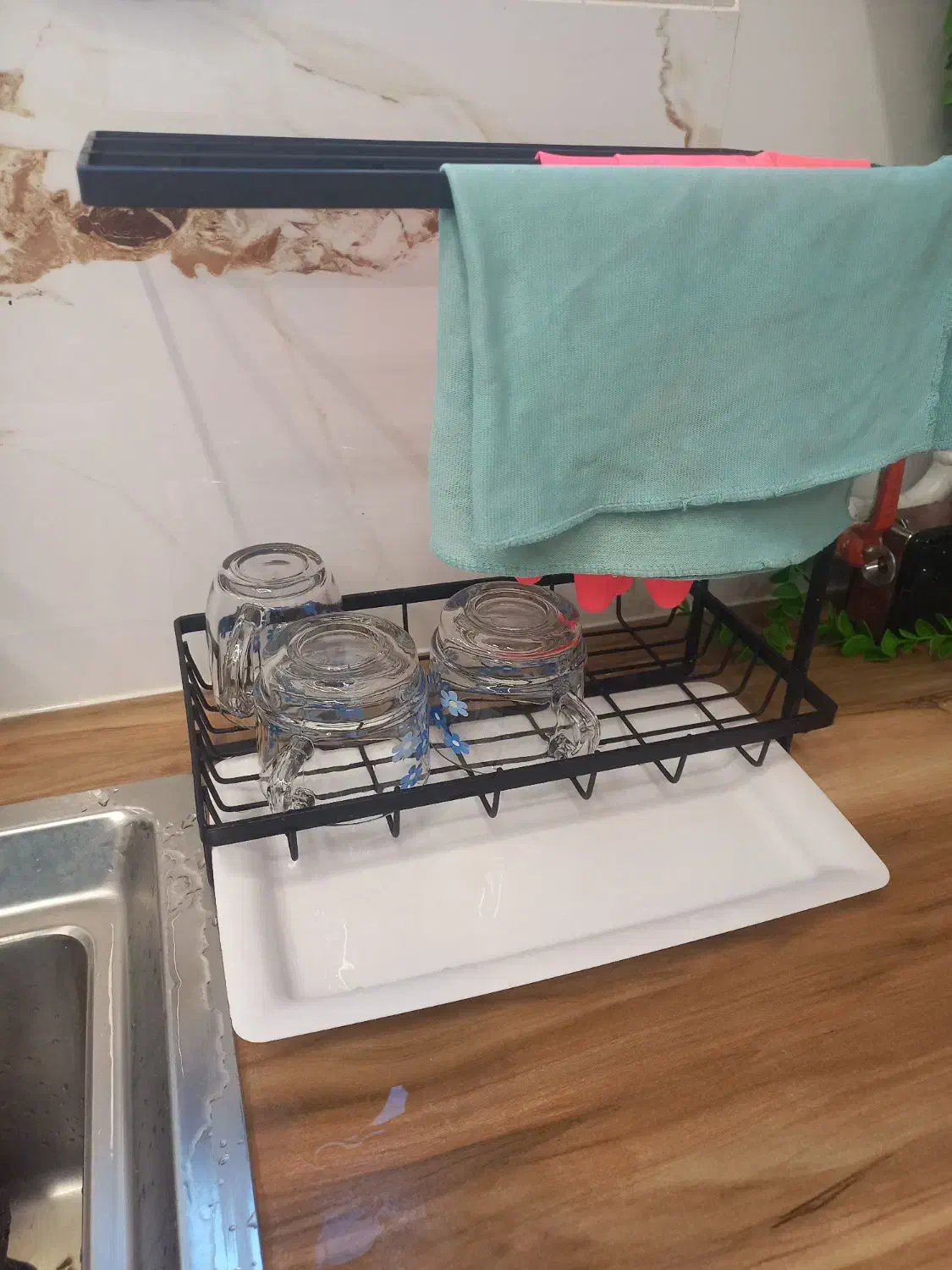 استند فلزی محکم|آب‌چکان و نظم‌دهنده ظروف|سنندج, |دیوار