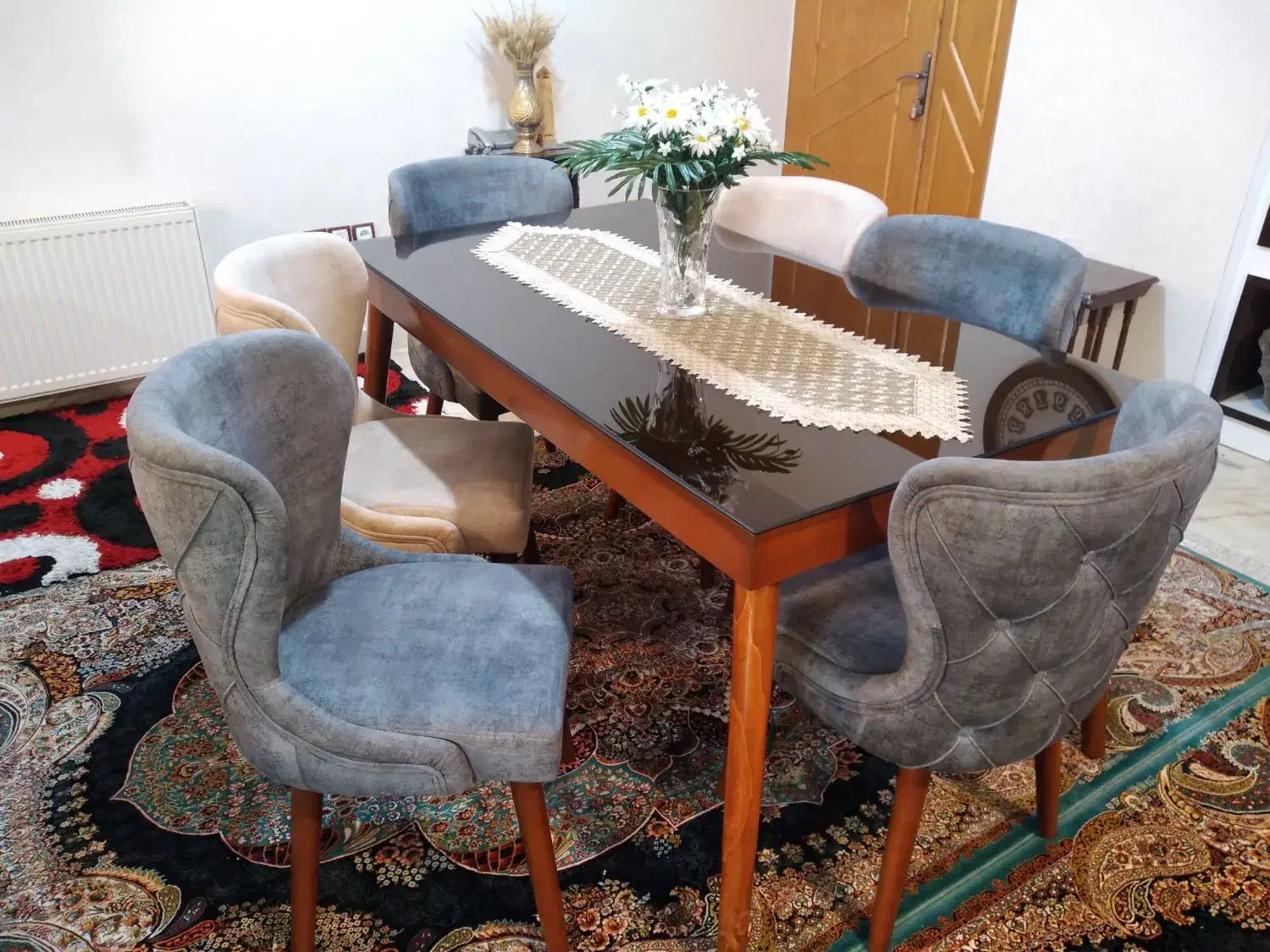 غذاخوری ۶ نفره چستر|میز و صندلی غذاخوری|نهاوند, |دیوار