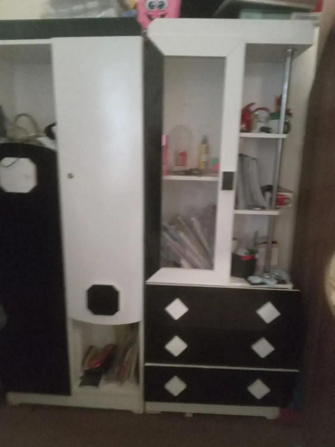 کمد لباس و کتابخانه|جاکفشی، کمد، دراور|شیراز, شریفآباد|دیوار