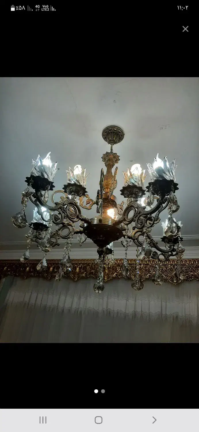 لوستر ۱۰ شعله ارزان|لوستر و چراغ آویز|تبریز, |دیوار