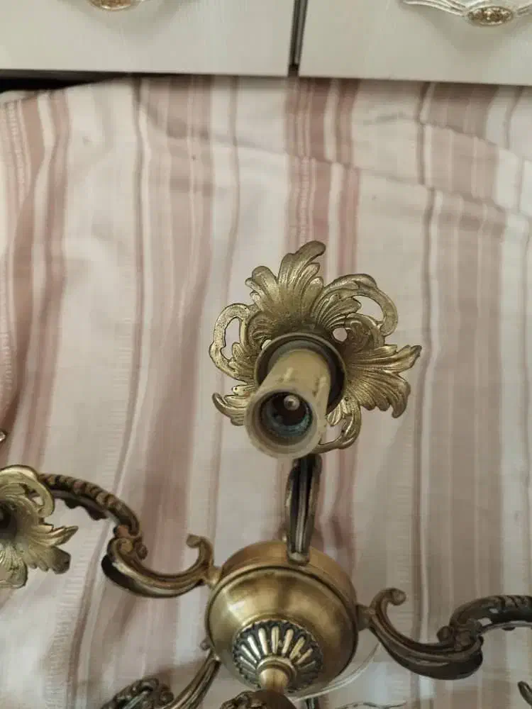 لوستر برنجی اصل قدیمی|لوستر و چراغ آویز|تهران, شاهین|دیوار