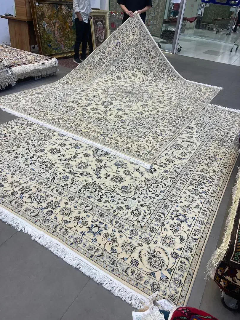 فرش دستباف (بساک)جفت ۹ متری نایین ۹ لا|فرش|مشکیندشت, |دیوار