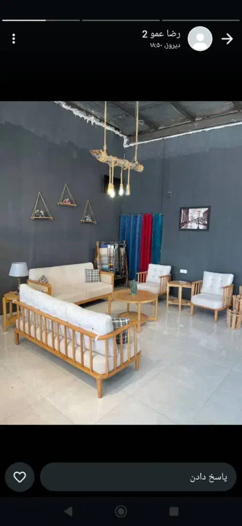 مبل راحتی مینی مال جدید چوب راش|مبلمان خانگی و میز عسلی|قم, دروازه چوبی|دیوار