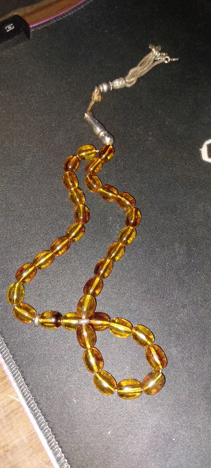 تسبیح خاص ترکی فسیل صمق و نقره|کلکسیون اشیاء عتیقه|تهران, اکباتان|دیوار