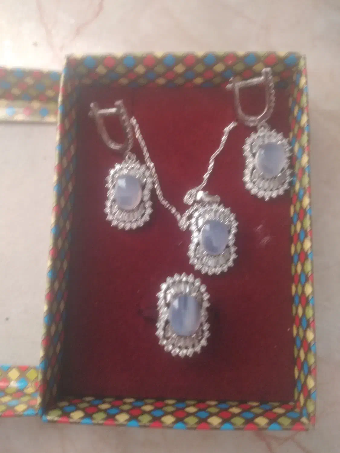 نیم ست نقره|جواهرات|اردبیل, |دیوار