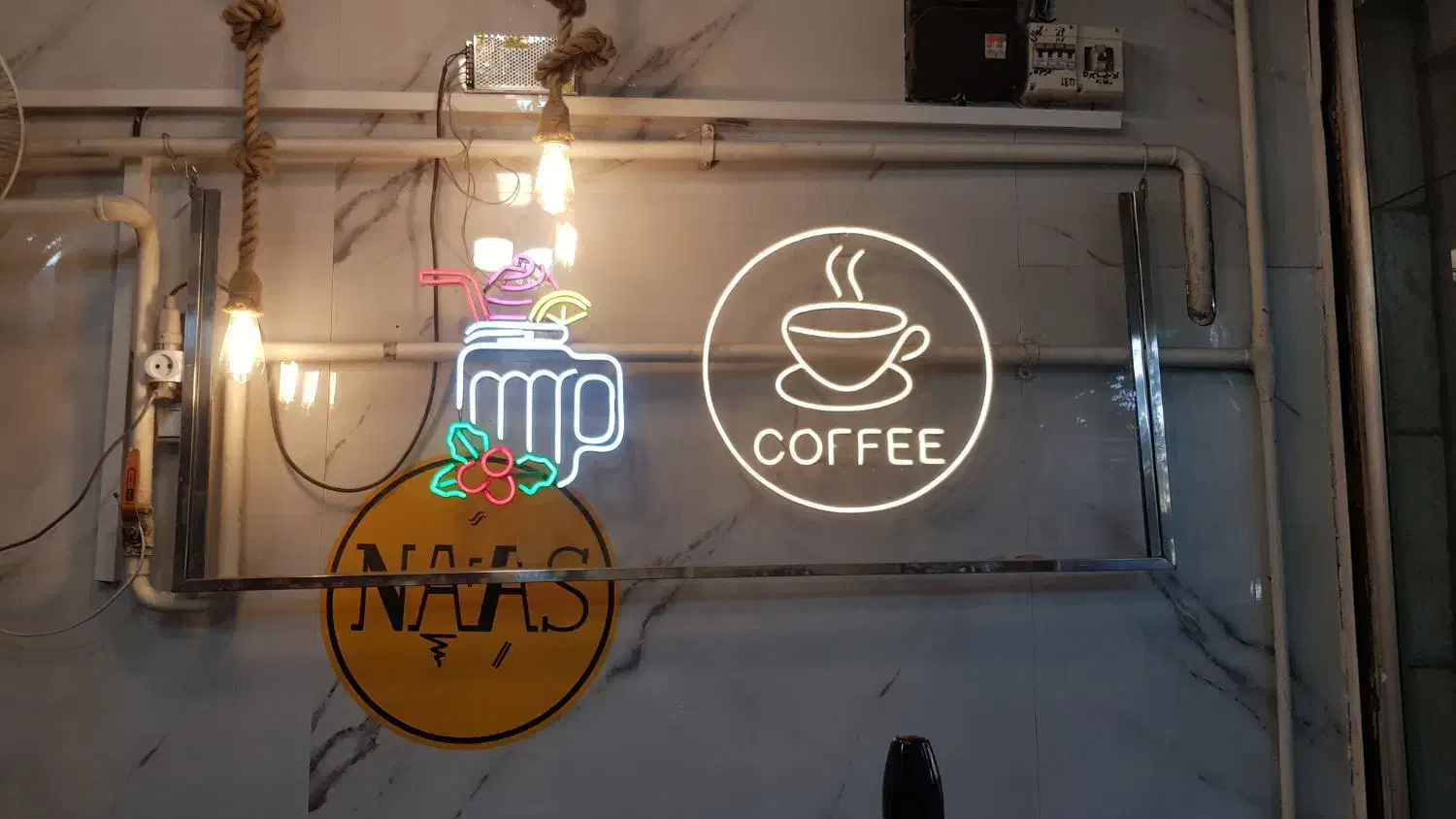 تابلو فلکسی نئون قهوه و ابمیوه|ریسه و چراغ تزئینی|تهران, ایران|دیوار