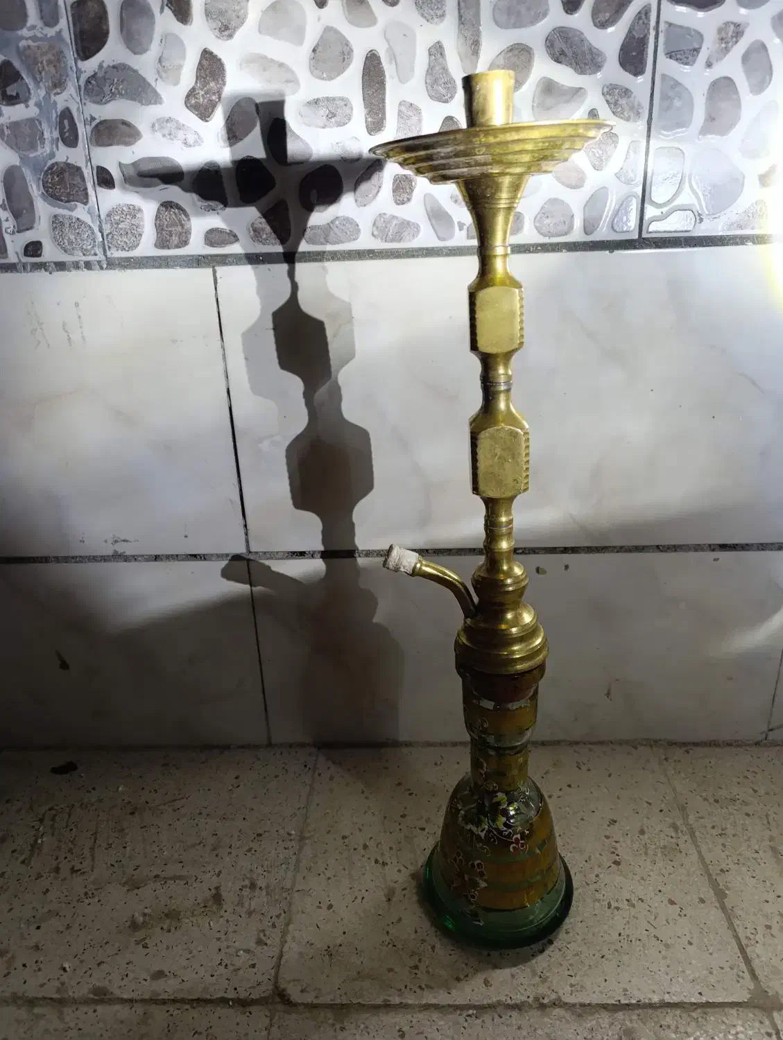 قلیان برنجی|کلکسیون اشیاء عتیقه|کرمانشاه, |دیوار