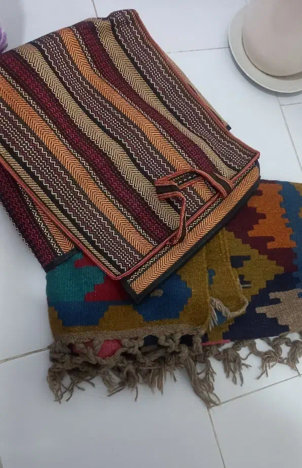 گلیم پشمی دست بافت|گلیم، جاجیم، گبه|قزوین, |دیوار