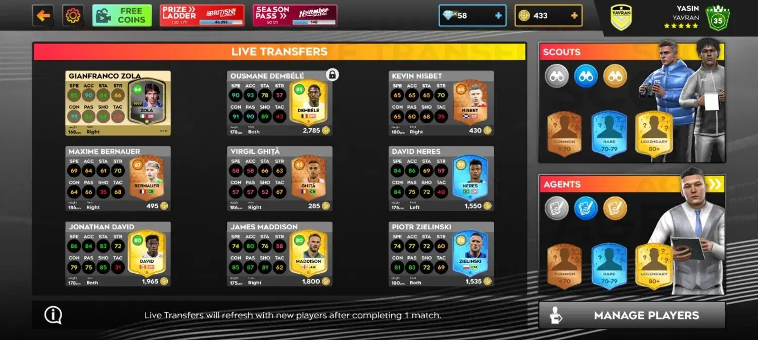 اکانت دریم لیگ|کنسول، بازی ویدئویی و آنلاین|مشهد, ایوان|دیوار