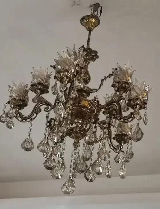 لوستر ۴ شاخه برنز|لوستر و چراغ آویز|قدس, شهرک فرزان|دیوار