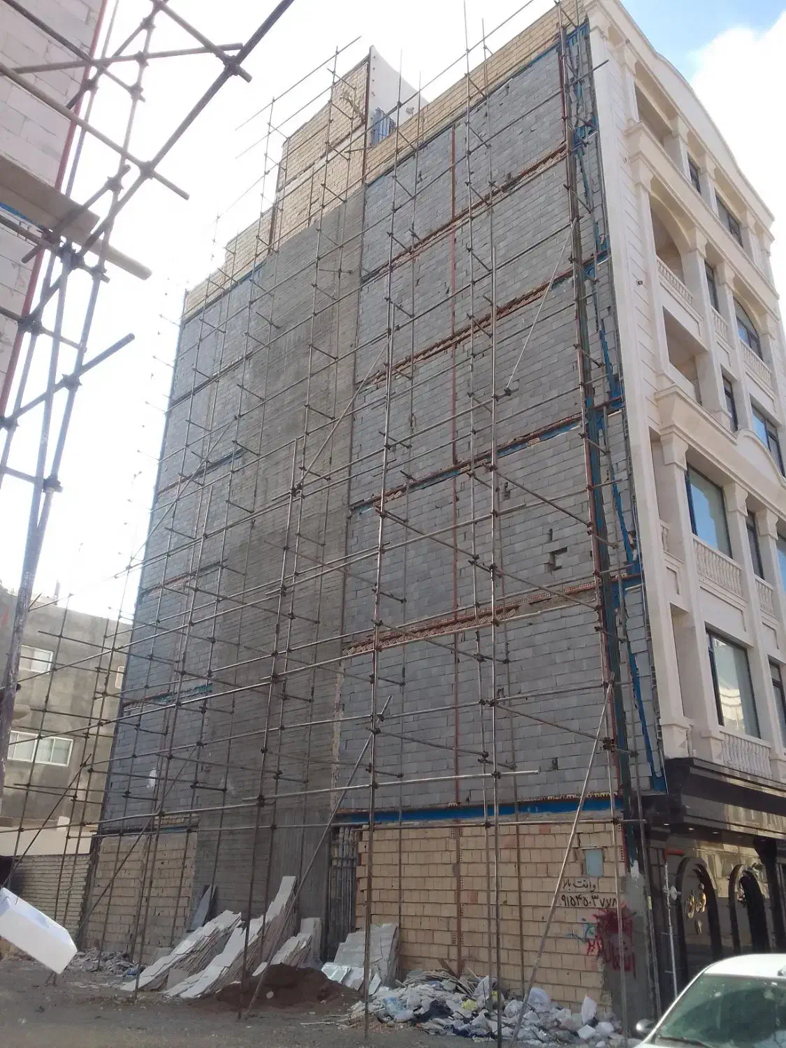 اجاره نصب داربست فلزی .پیچ رولپلاک تخته بشکه بنایی|خدمات پیشه و مهارت|مشهد, گاز|دیوار