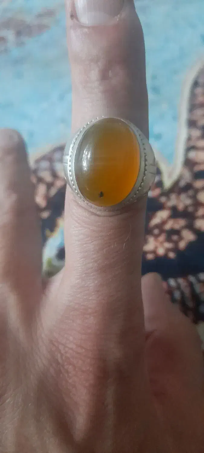 انگشتر عقیق یمانی شجر پرتقالی آب دار|جواهرات|ورامین, ورامین|دیوار