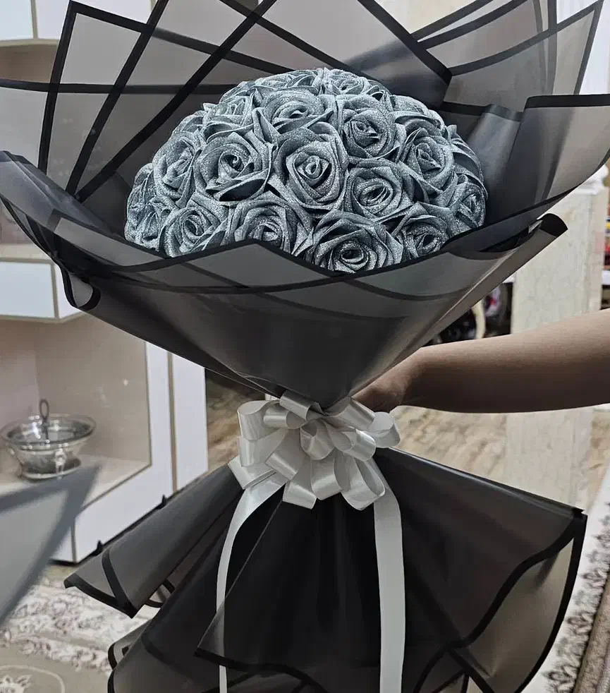 دسته گل روبانی|گل مصنوعی|میانه, |دیوار