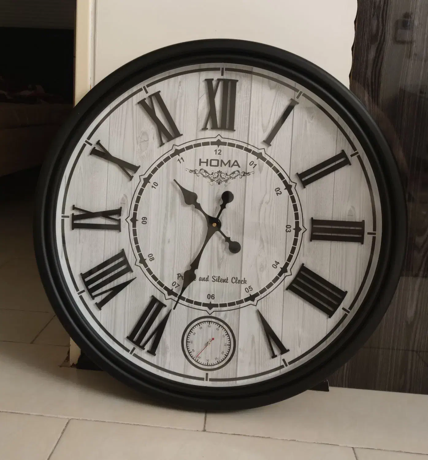 ساعت دیواری طوسی مشکی|ساعت دیواری و تزئینی|تهران, ابوذر|دیوار