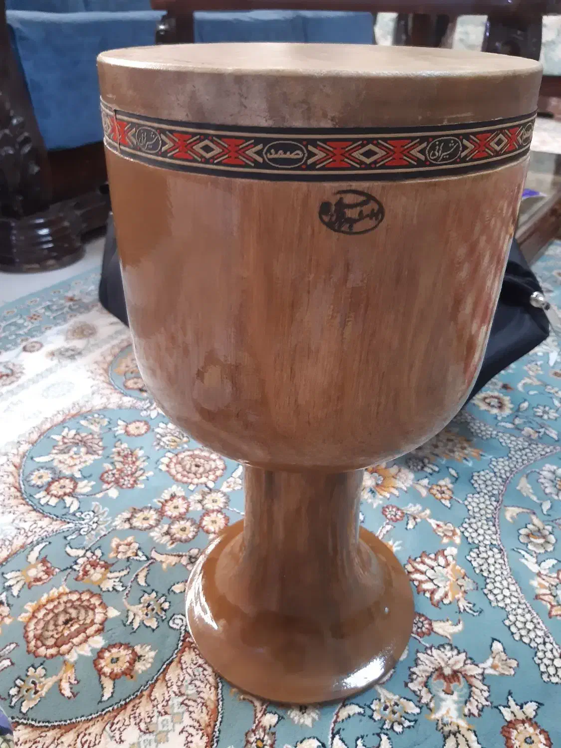 ساز کوبه ای تنبک چوب گردو سایز ۲۳ یک مهر|سازهای سنتی|شیراز, سینما سعدی|دیوار