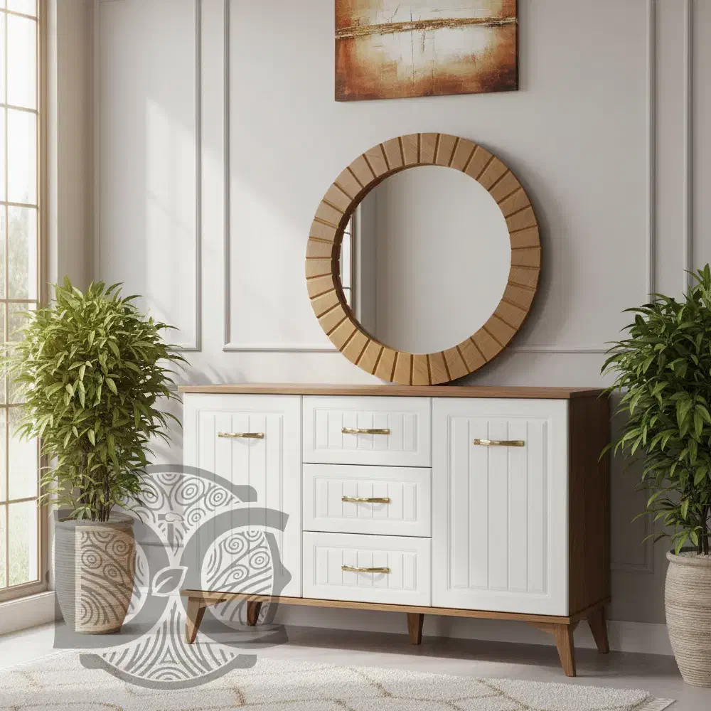 کنسول ۱۲۰/آیینه گرد/تولیدی/رنگبندی|بوفه، ویترین، کنسول|تهران, شهید رجایی|دیوار