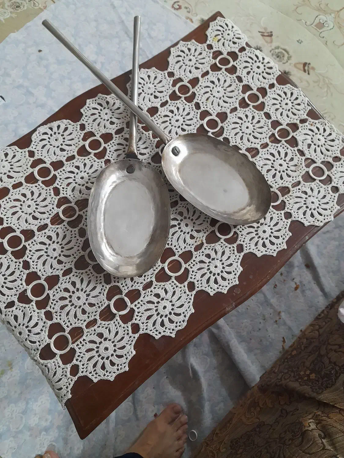 کفگیر بریان قدیمی یکجفت|ظروف پختوپز|اصفهان, سرچشمه|دیوار