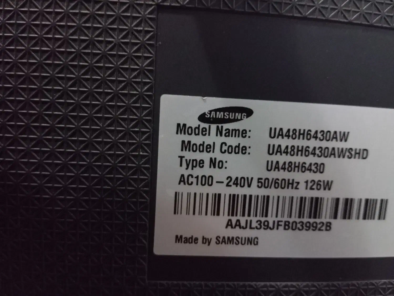 تلویزیون سامسونگ 48صفحه شکسته ولی صدا دارد|تلویزیون و پروژکتور|جوادآباد, |دیوار