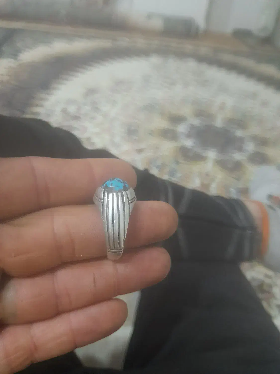 سلام انگشترنقره فیروزه نیشابور کاره دست|جواهرات|نیشابور, میدون بار|دیوار