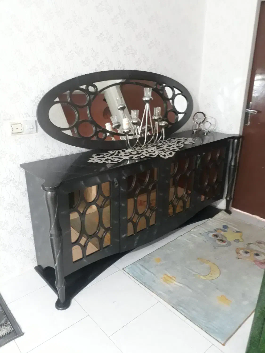 آیینه کنسول چوب گرجستان|بوفه، ویترین، کنسول|رباط‌کریم, رباط‌کریم|دیوار