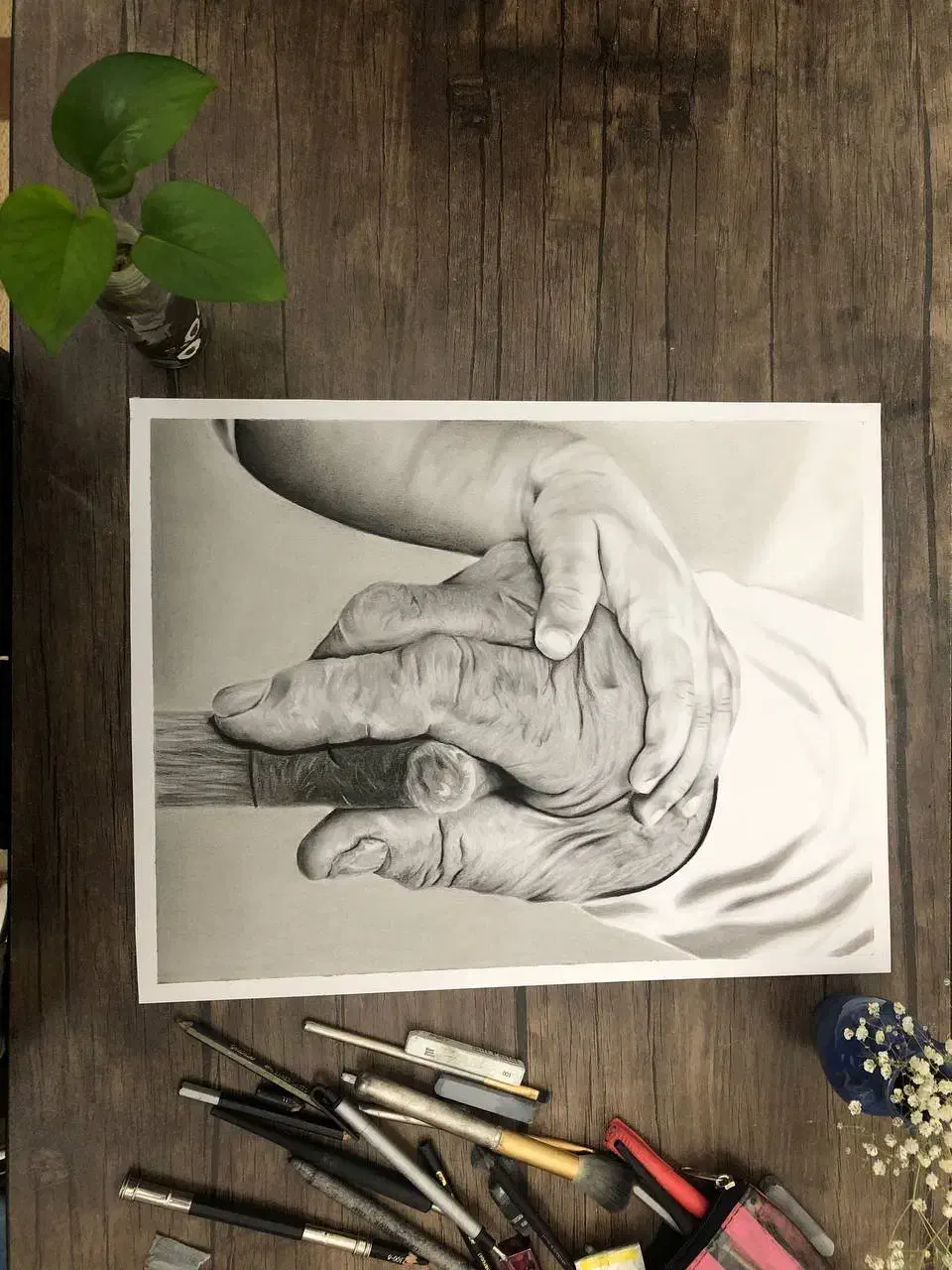 نقاشی و طراحی چهره|تابلو، نقاشی، عکس|قم, پردیسان|دیوار