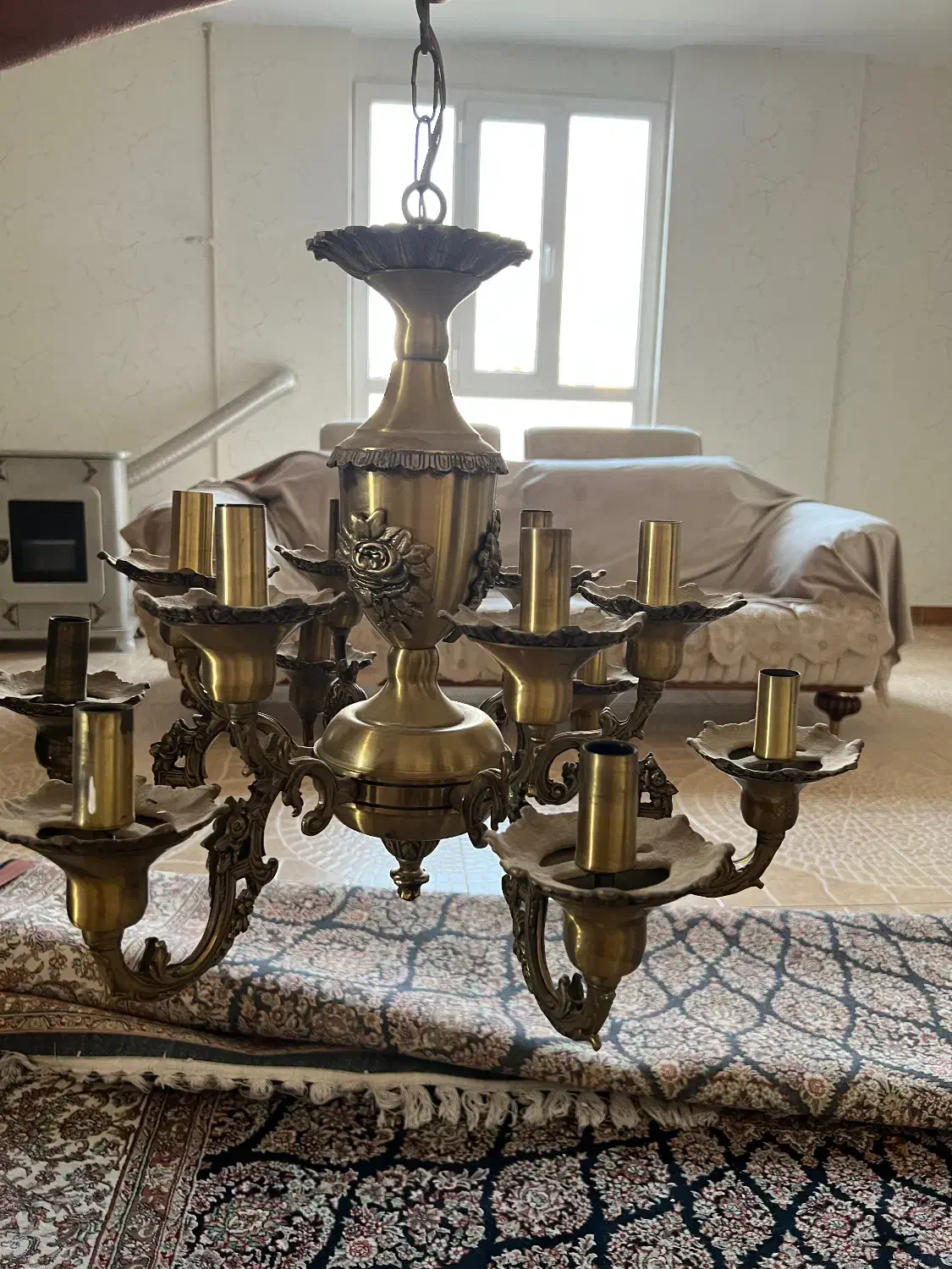 لوستر برنج سالم تر تمیز|لوستر و چراغ آویز|کرج, شهرک جهاننما|دیوار