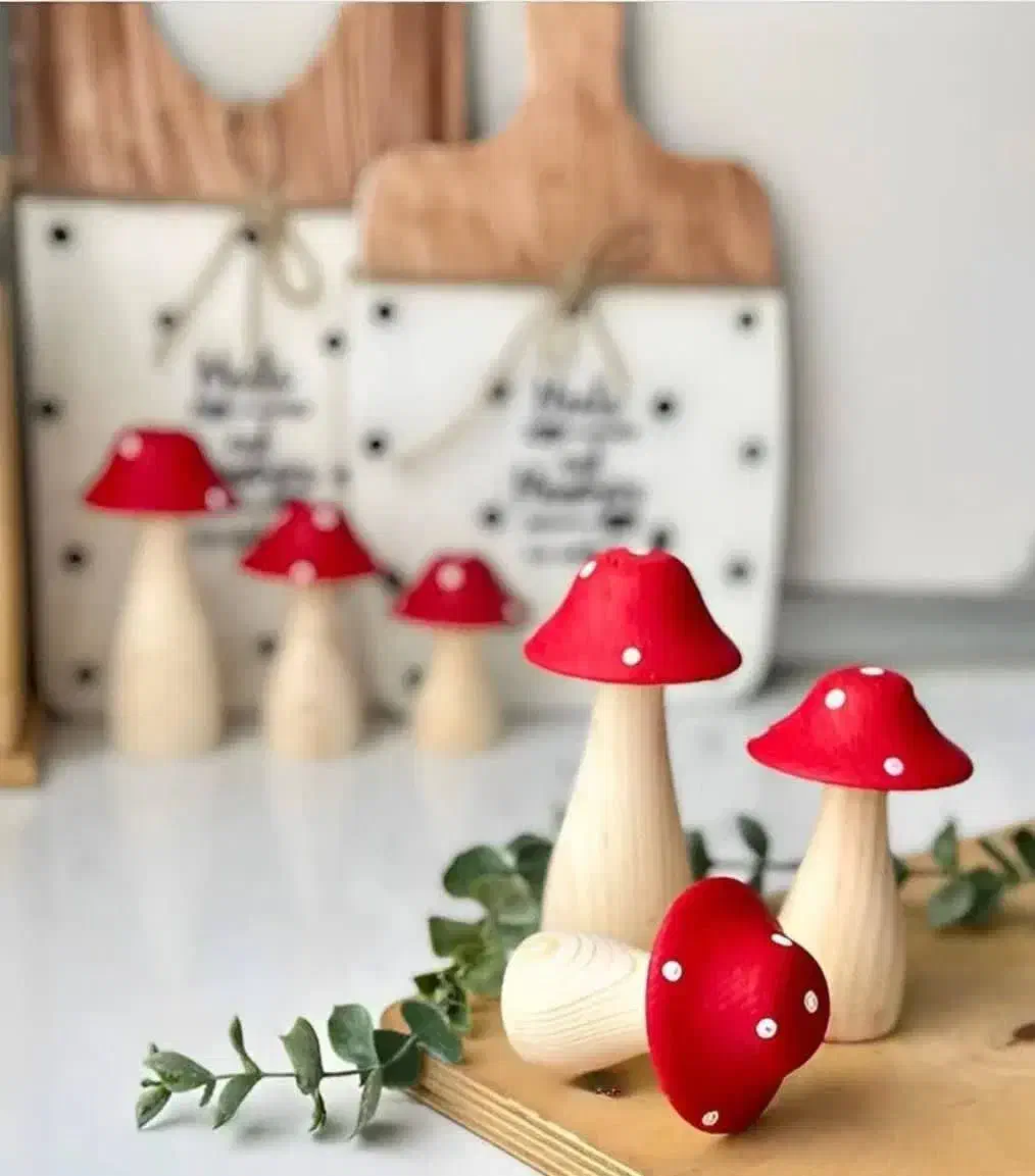 دکوری قارچ سه عددی|مجسمه، تندیس، ماکت|بیرجند, |دیوار