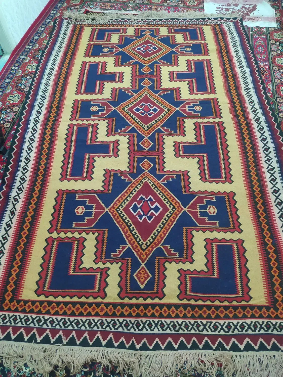 ۲ عدد گلیم دستبافت با نخ پشمی طبیعی|گلیم، جاجیم، گبه|نمین, |دیوار