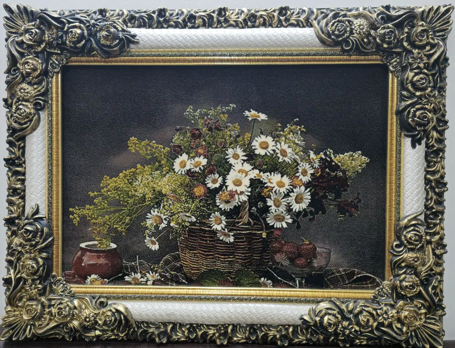 تابلو فرش ماشینی(منظره) با قاب مدل شاپرک|تابلو فرش|تهران, حکیمیه|دیوار