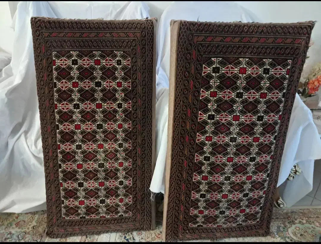 یک جفت پشتی اصل ترکمن دستباف|پشتی|پردیس, فاز ۱۱|دیوار