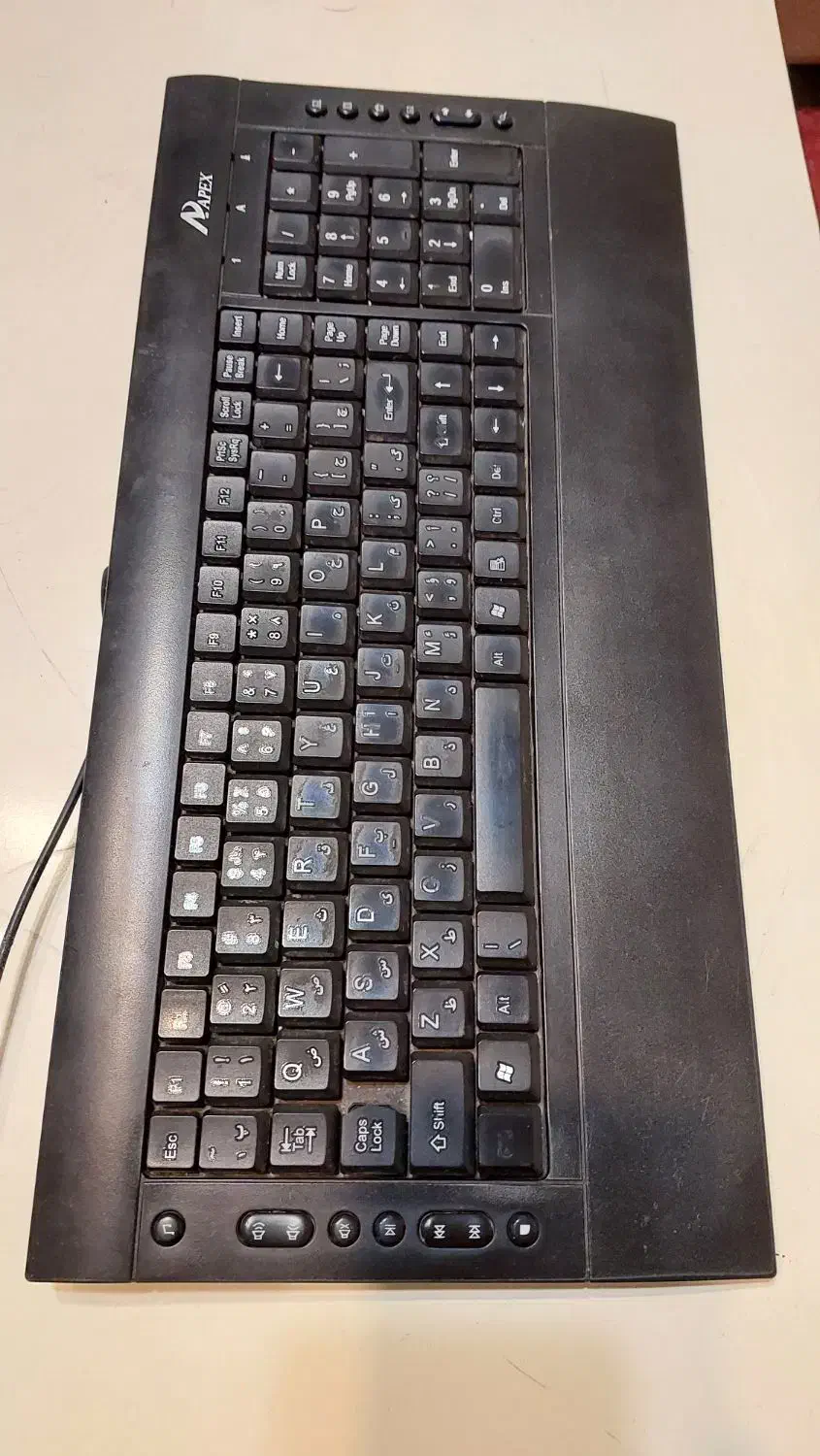 کیبرد سیمی برند اپکس apex با پایه تنظیم ارتفاع|قطعات و لوازم جانبی رایانه|تهران, امجدیه (خاقانی)|دیوار