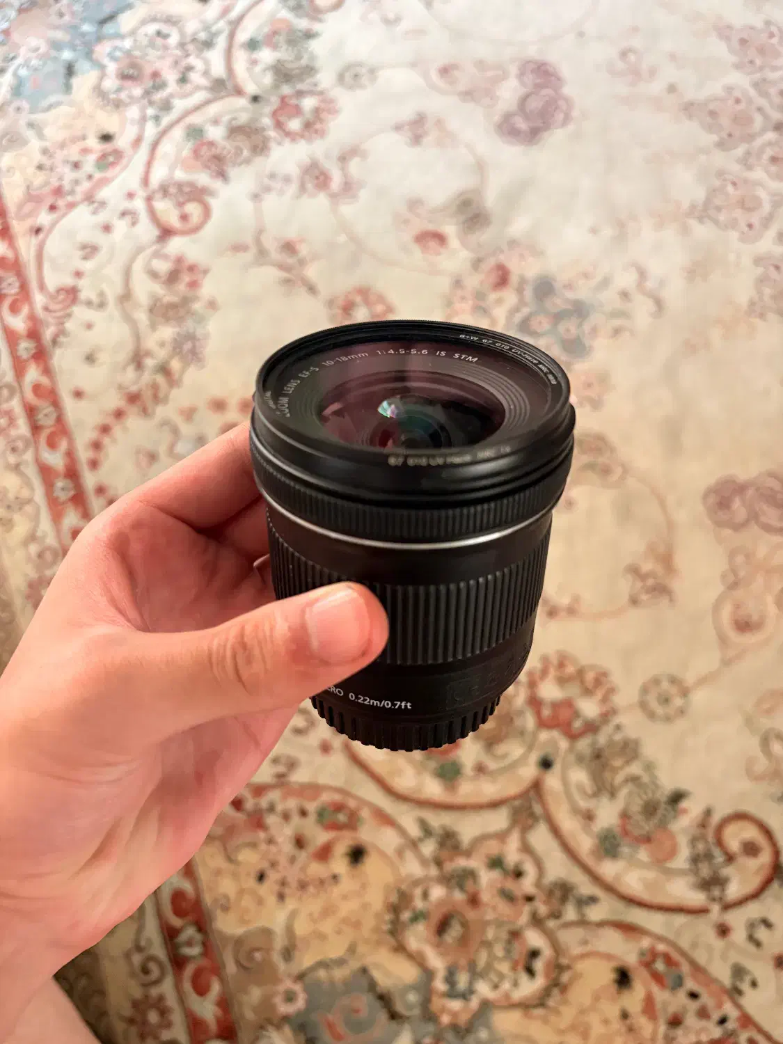 لنز Canon 10-18mm در حد آکبند با هود و فیلتر UV|دوربین عکاسی و فیلمبرداری|تهران, جیحون|دیوار