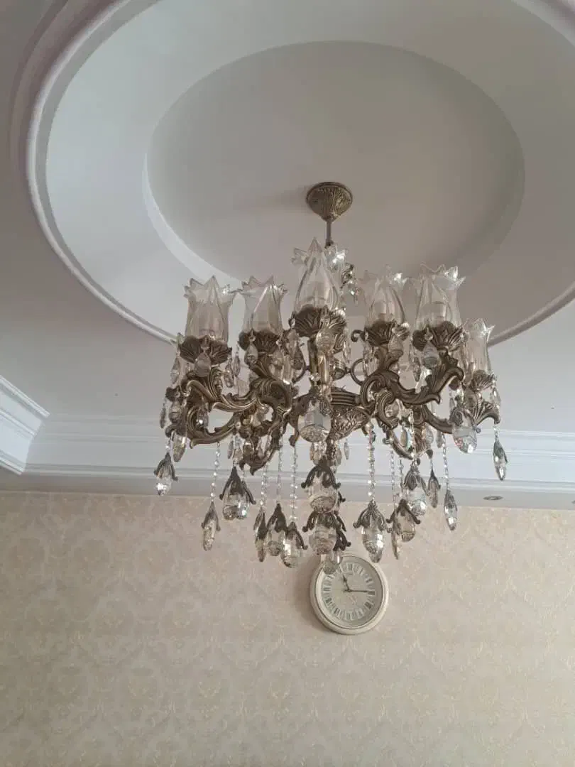 لوستر شاه رز کوچک زیر توری ۱۰ شعله|لوستر و چراغ آویز|شهریار, شهریار|دیوار