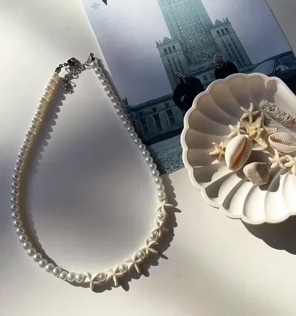 گردنبند مرواریدی و ستاره دریایی و وال|بدلیجات|سهند, |دیوار